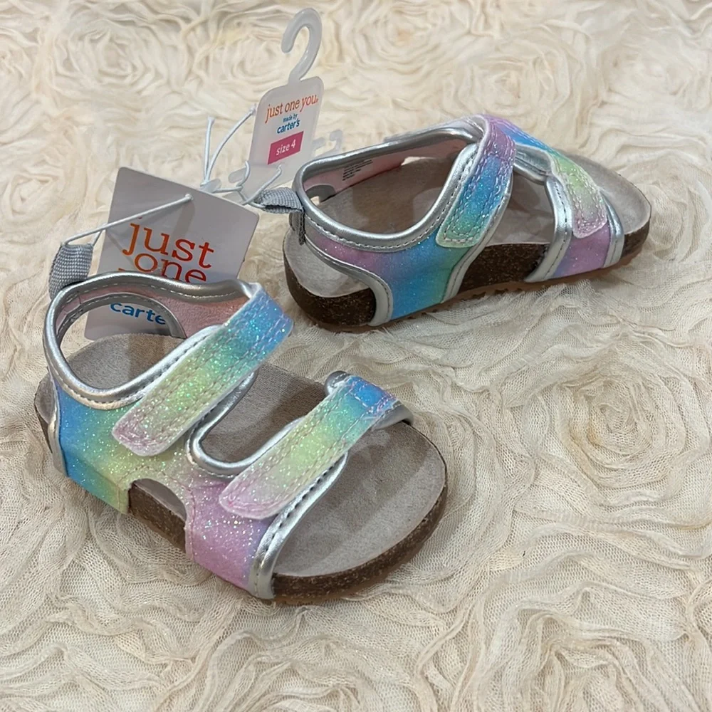 Carter’s Sparkle Glitter Rainbow shoes baby size 4